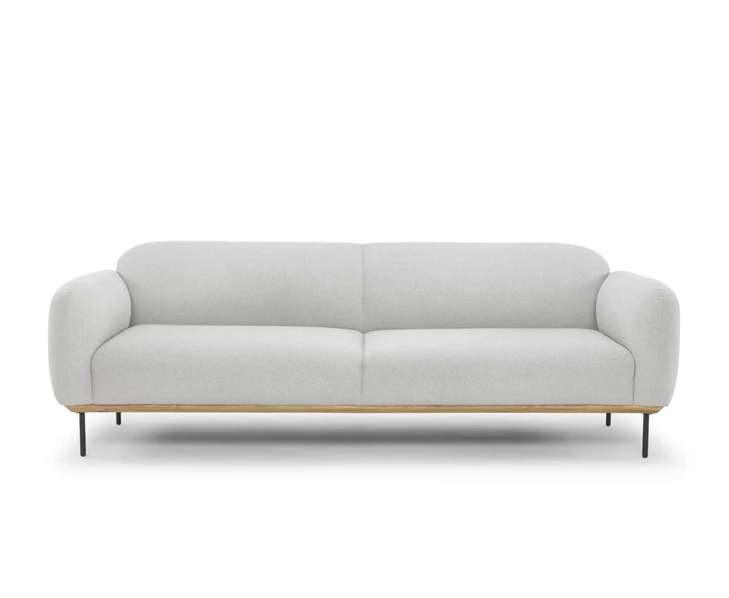 Marque Amazon - Movian Blankan - Canapé 3 places, 228 x 87 x 78 cm, Gris clair