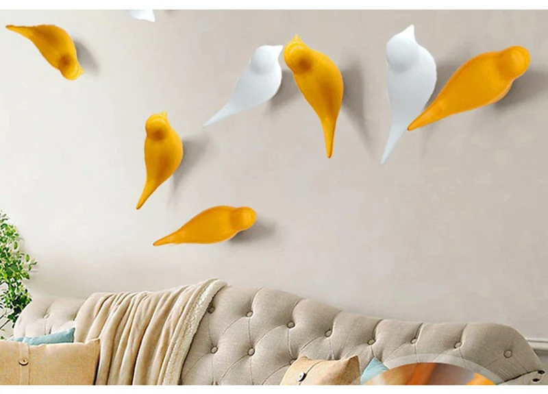 Crafteam Lot de 5 Crochets en résine pour Manteau d'oiseau Rustique pour décoration Murale