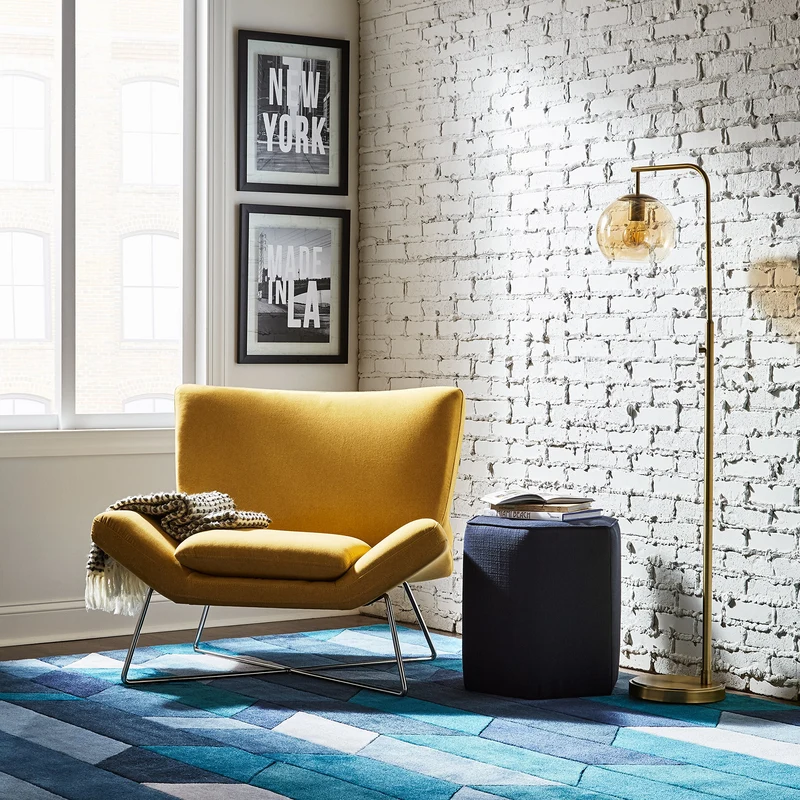 Marque Amazon - Rivet Farr Lotus - Chaise d'appoint, Canari