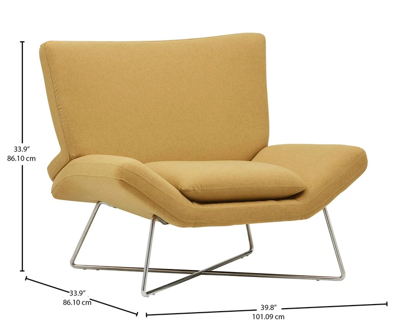 Marque Amazon - Rivet Farr Lotus - Chaise d'appoint, Canari