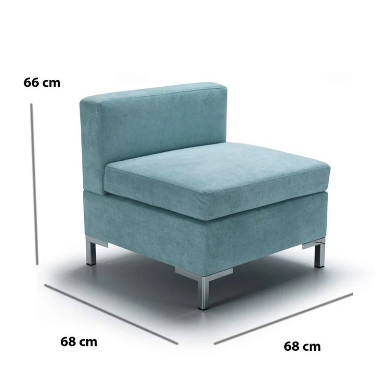 Marque Amazon - Movian - Fauteuil modulaire City Club (sans accoudoirs), Turquoise