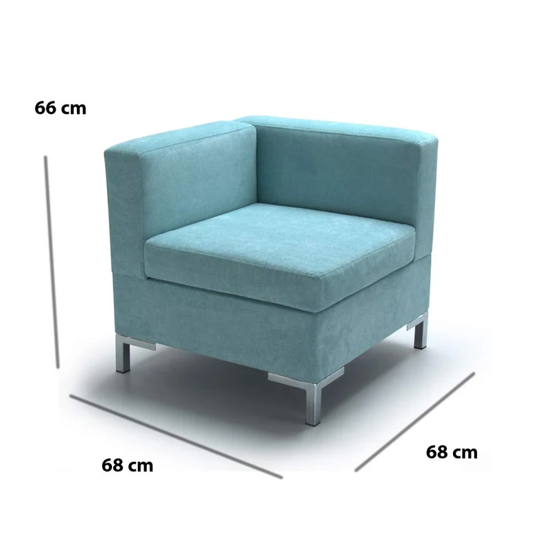 Marque Amazon - Movian - Fauteuil modulaire City Club (avec accoudoir droit), Turquoise