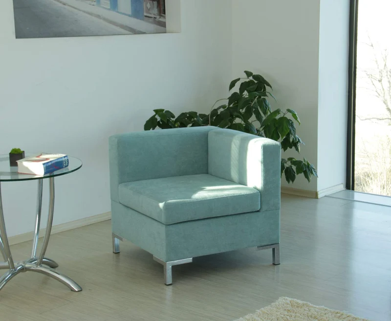 Marque Amazon - Movian - Fauteuil modulaire City Club (avec accoudoir droit), Turquoise