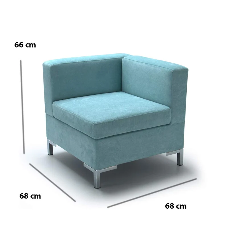 Marque Amazon - Movian - Fauteuil modulaire City Club (avec accoudoir gauche), Turquoise