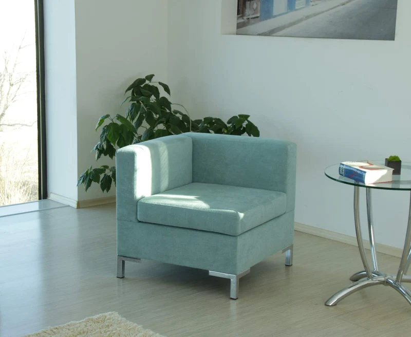 Marque Amazon - Movian - Fauteuil modulaire City Club (avec accoudoir gauche), Turquoise