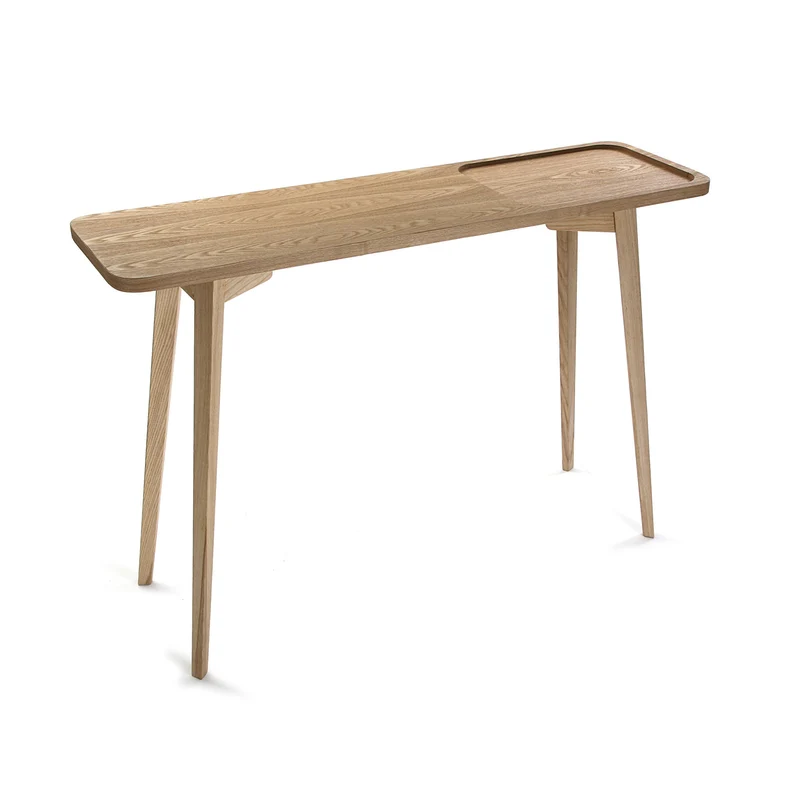 Versa 21090007 Table Entrée Argos, Bois, Marron, 120 x 35 x 80 cm