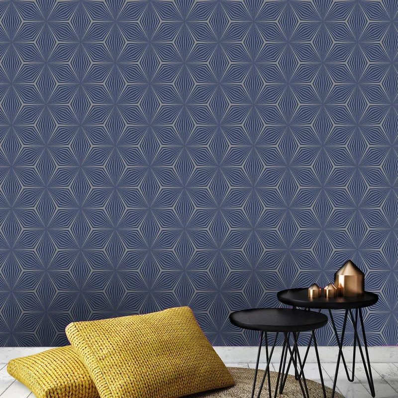 Statement Feature Wallpapers Sparkle étoiles Papier Peint métallique Brillant Moderne géométrique de Luxe 4 Couleurs Holden