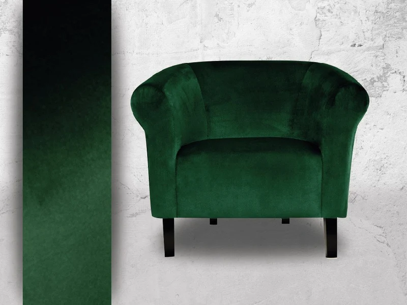 Fortisline Fauteuil Crapaud Monaco Velvet en veloures Vert Emeraude sièges Salon Bistro café W364_23