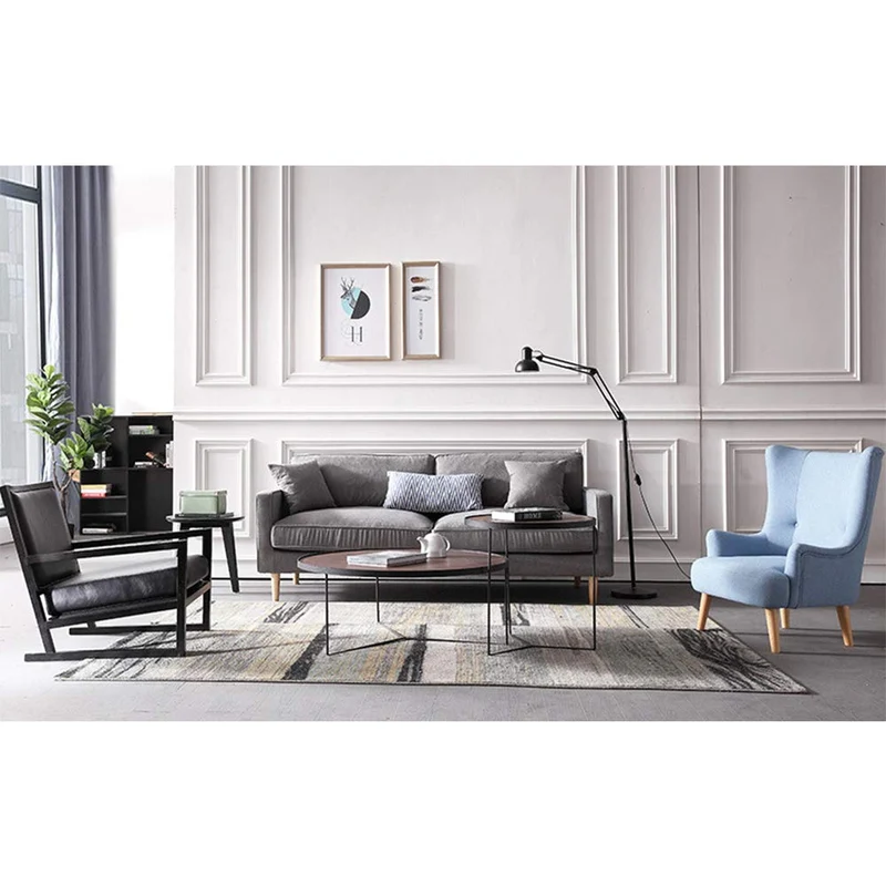 HONGSHENG Moderne Et Minimaliste vers Le Bas Tissu De Latex Canapé Double Siège Amovible Décontracté Et Facile À Déplacer,Down
