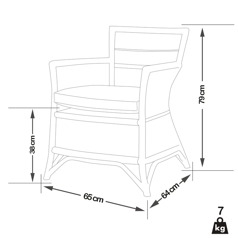 Fauteuil Eliot en rotin