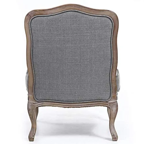 Paris Prix - Fauteuil Vintage Louis XV Esteban 96cm Gris