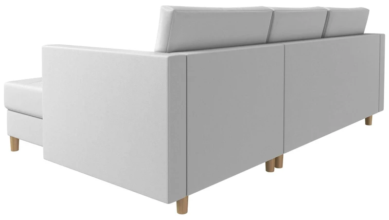 Möbellux Kaito Canapé d'angle d'angle en Cuir synthétique 90 x 136 x 210 cm