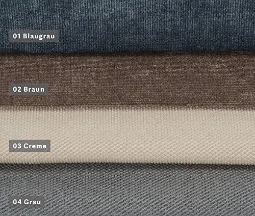 Amaris Elements | 'Cooper' Moderne de 3 Places Coussin de canapé avec 5, Effet Velours, 100% Microfibre, Basse, Clair/Gris - 3 Basse Style Maison de Campagne