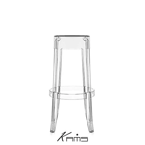 Générique Tabouret De Bar Crystal Star en Polycarbonate Transparent Au Design Contemporain