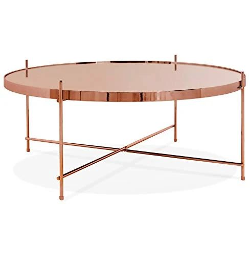 Alterego Table Basse de Salon 'Kolos BIG' Couleur cuivre