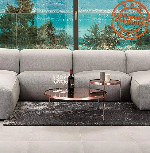 Alterego Table Basse de Salon 'Kolos BIG' Couleur cuivre