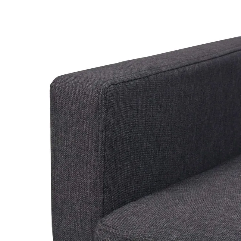 Tidyard Fauteuil Scandinave | Fauteuil de Salon | Fauteuil Chic Acier et Tissu Gris foncé
