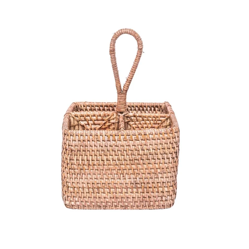 Organic Rattan Cutlery Holder
