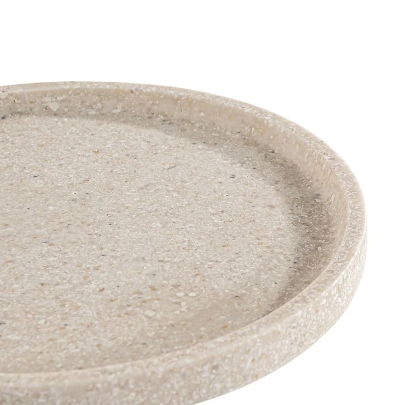 Resin Round Plate | Sand | 21.5cm