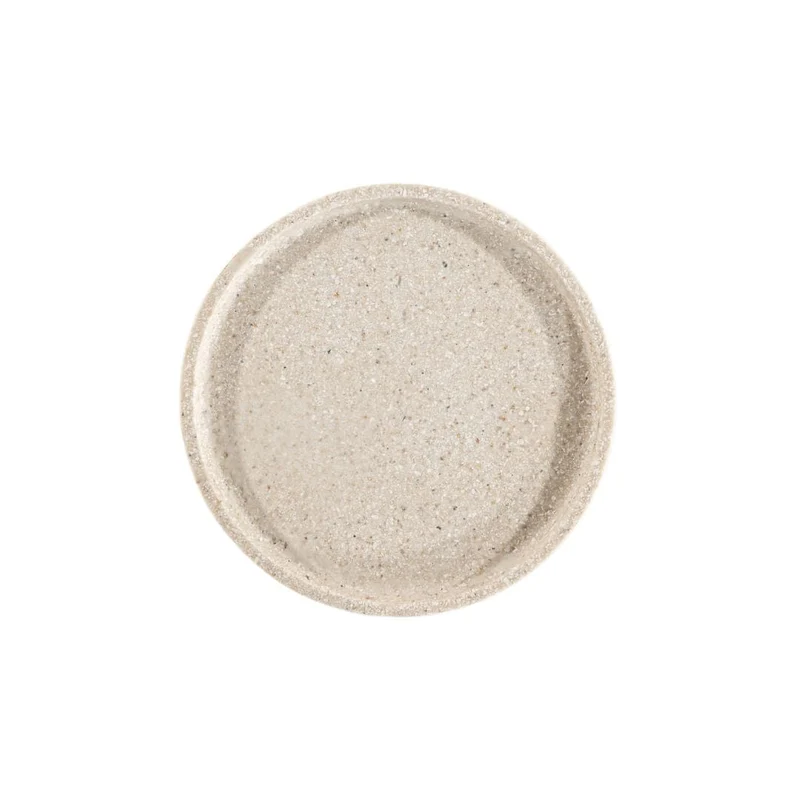 Resin Round Plate | Sand | 21.5cm