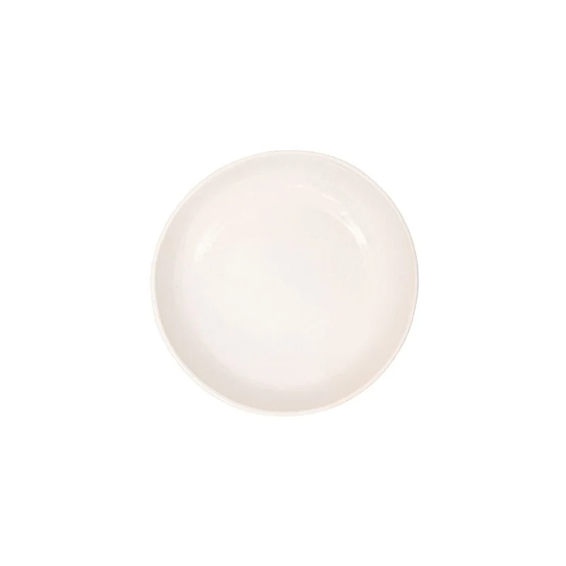 Recycled Stoneware Deep Plate | White | 22.5x5cm