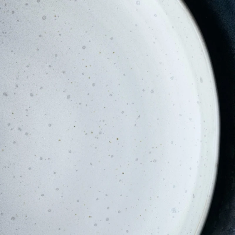 Pion Stoneware Lunch Plate | White/Grey 21.5x3cm