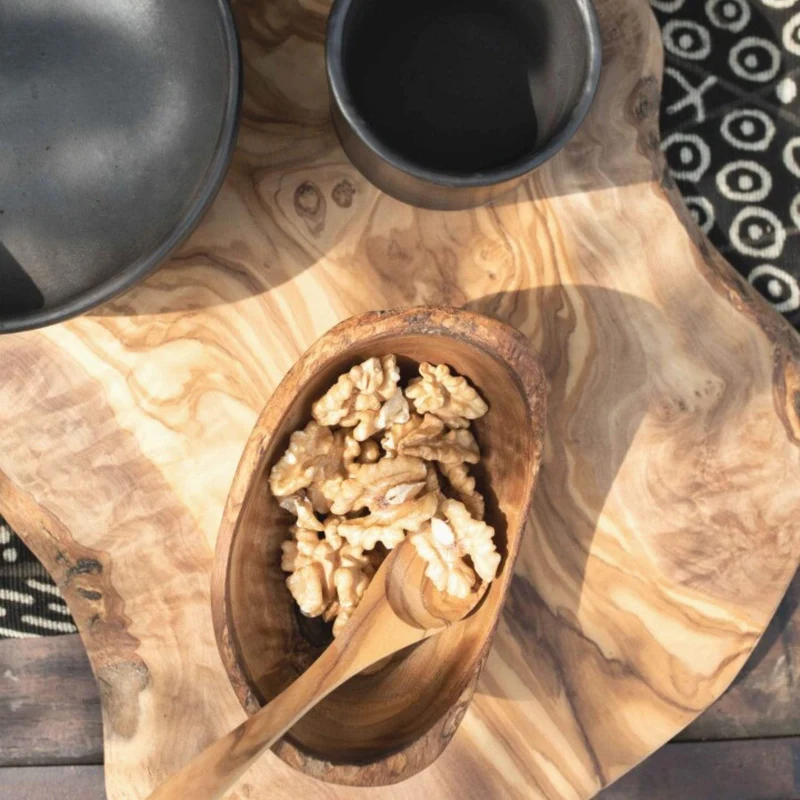 Olive Wood Aperitive Bowl | 14x9cm