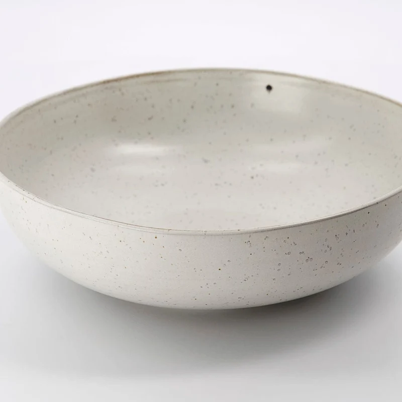 Pion Stoneware Bowl | White/Grey 22x7cm