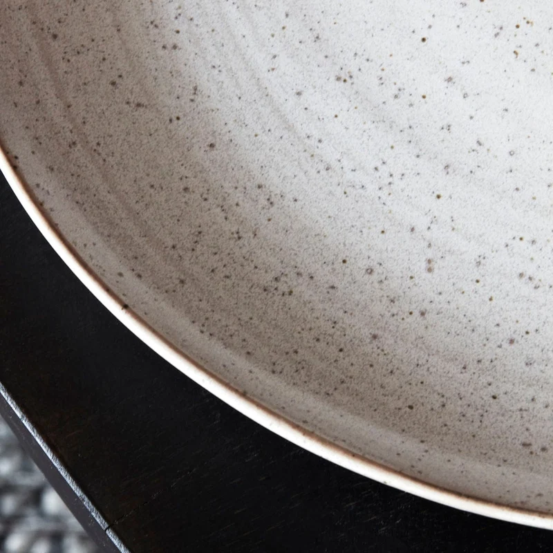 Pion Stoneware Dinner Plate | White/Grey 28.5x3.5cm