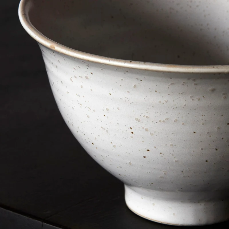 Pion Stoneware Bowl | White/Grey 14.5x8.5cm