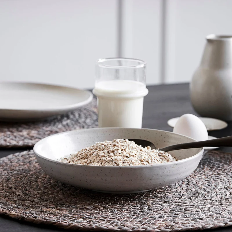 Pion Stoneware Bowl | White/Grey 19x4cm