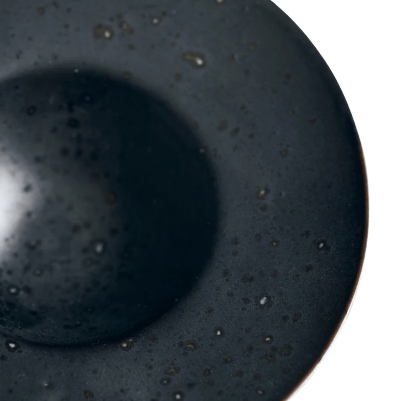 Pion Stoneware Pasta Plate | Black 25x6.5cm