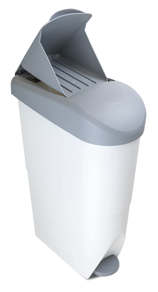 Conteneur sanitaire hygiénique avec ouverture à pédale