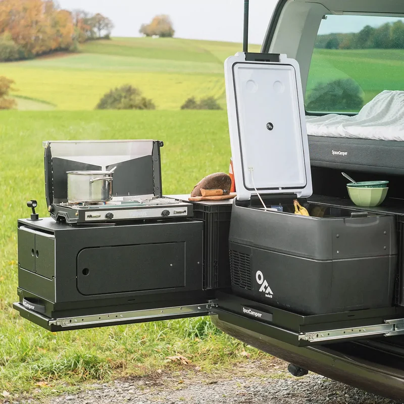 SpaceKitchen Küchenmodul (Heckküche) für VW T5 / T6 / T6.1 Multivan & Beach von SpaceCamper Modular