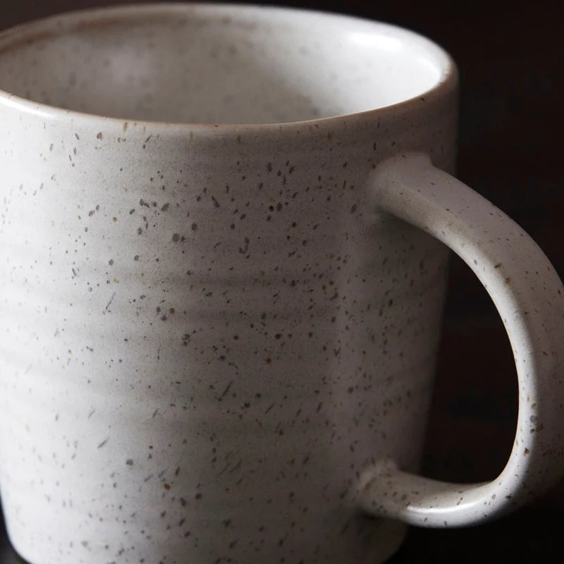 Pion Stoneware Mug | White/Grey 9x9cm