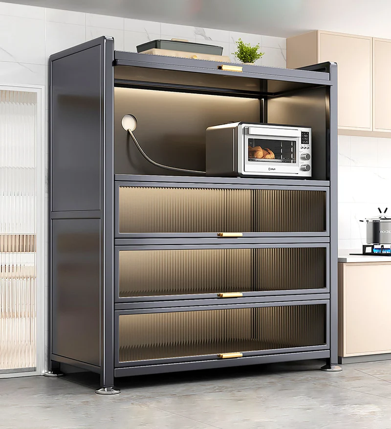 Joybos® Grand placard de cuisine métallique extensible avec rehausse supérieure F254