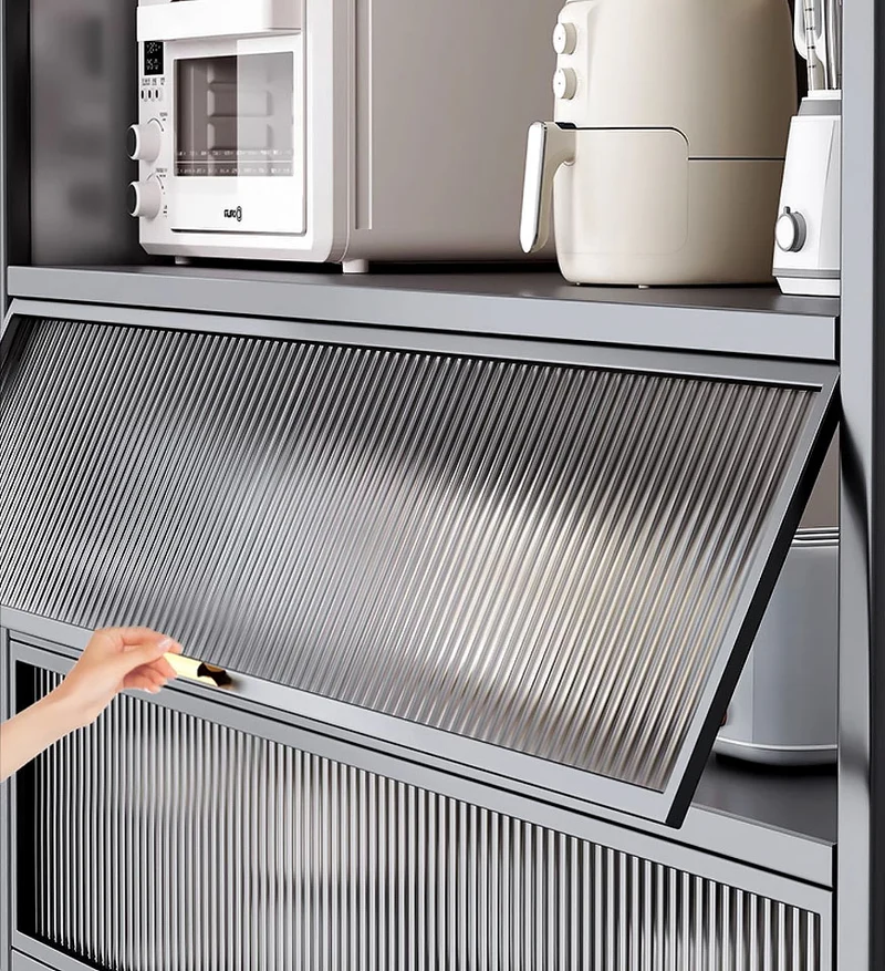 Joybos® Grand placard de cuisine métallique extensible avec rehausse supérieure F254