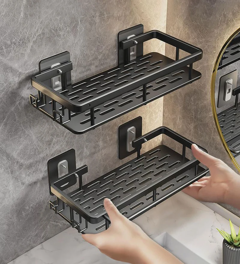 Joybos® Étagère de salle de bain à 2 pneus, anti-perforation, F246