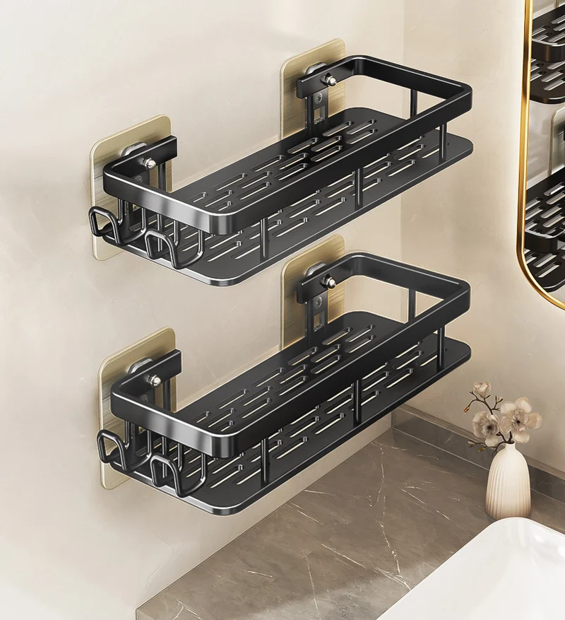 Joybos® Étagère de salle de bain à 2 pneus, anti-perforation, F246