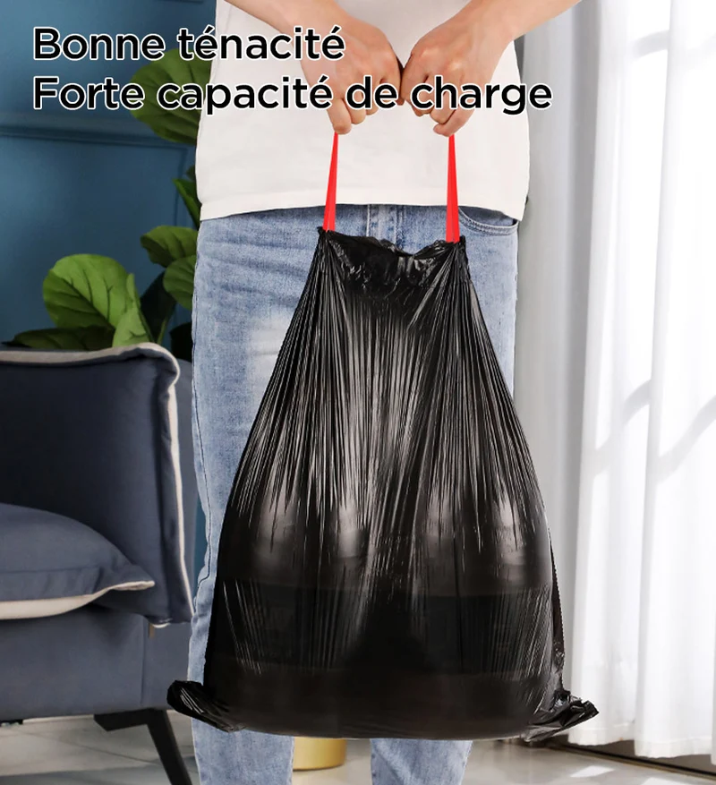 Joybos® Sacs Poubelles Noires avec Cordon de Serrage 20L F61