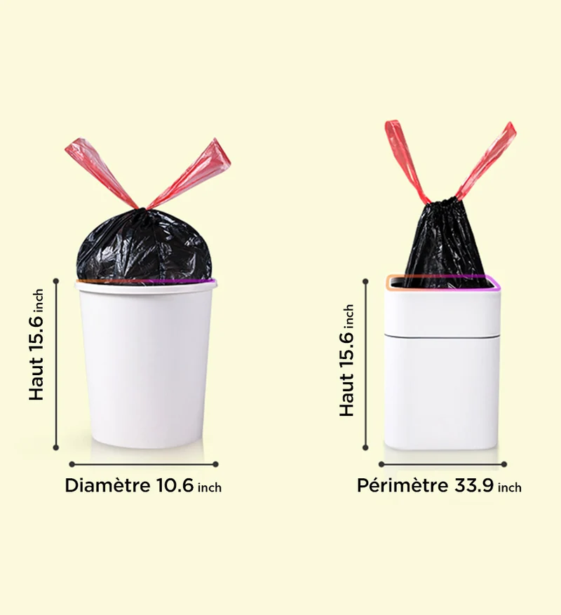 Joybos® Sacs Poubelles Noires avec Cordon de Serrage 20L F61