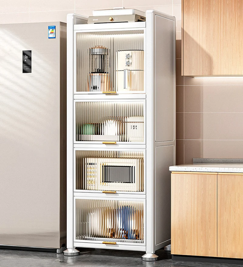 Joybos® Armoire de Rangement de Cuisine en Métal Multifonction Étroite F237