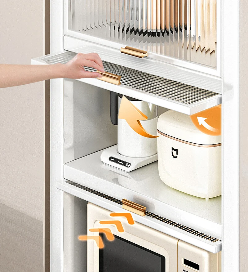Joybos® Armoire de Rangement de Cuisine en Métal Multifonction Étroite F237