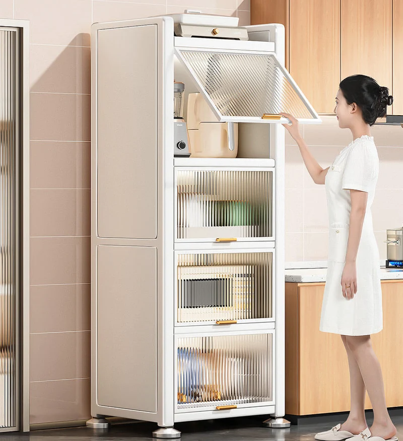 Joybos® Armoire de Rangement de Cuisine en Métal Multifonction Étroite F237