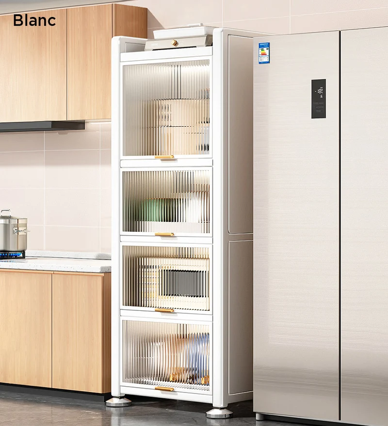Joybos® Armoire de Rangement de Cuisine en Métal Multifonction Étroite F237