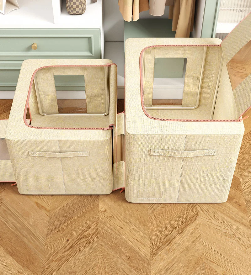 Joybos® Bacs de rangement pliables avec fenêtre transparente F250
