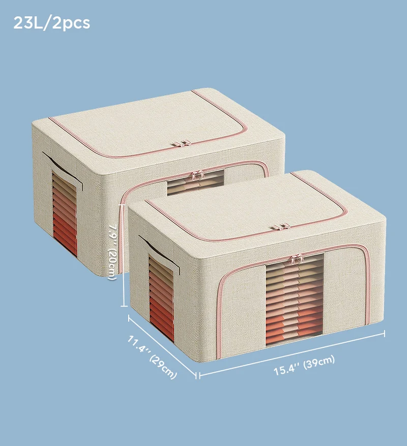 Joybos® Bacs de rangement pliables avec fenêtre transparente F250