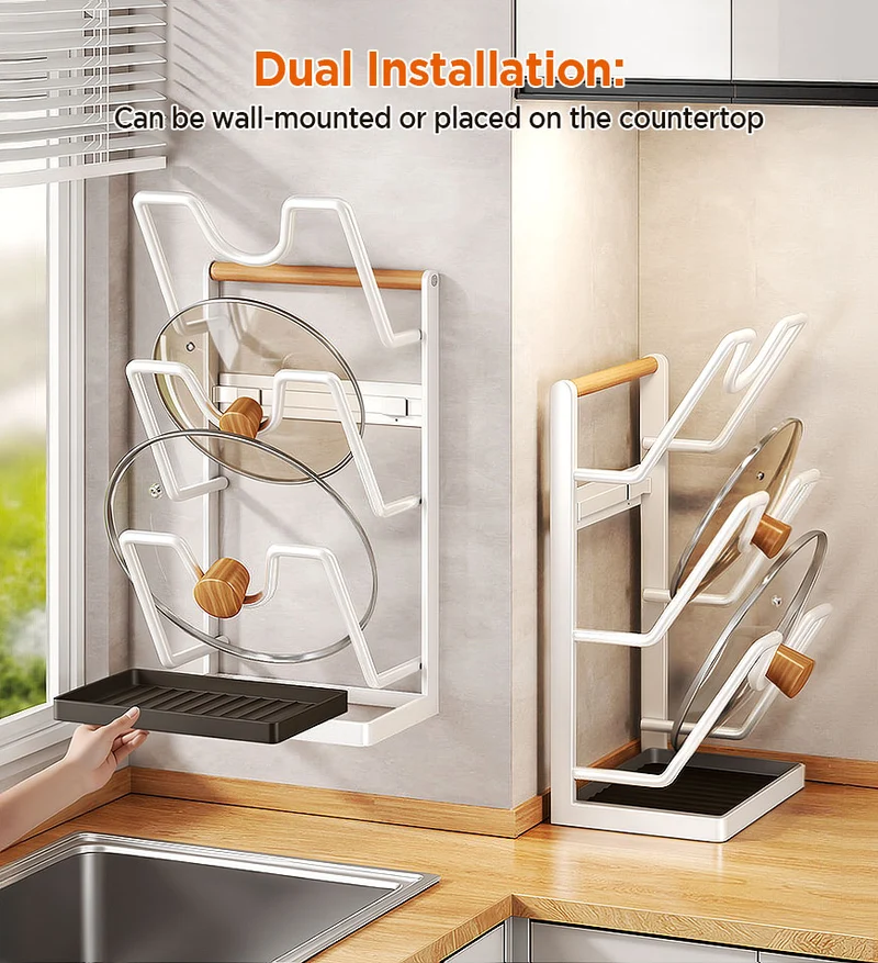 Joybos® Range-couvercles mural sans perçage avec égouttoir F272