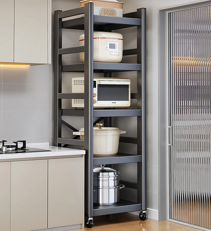 Joybos® Étagère de rangement étroite pour cuisine, support multi-niveaux pour micro-ondes, robuste et pliable F273