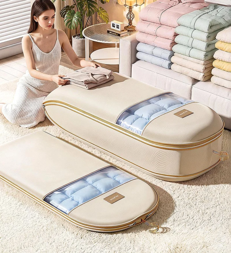 Joybos® Housse à vêtements gain de place, fermeture éclair à auto-compression, housse de costume robuste pour penderie F276